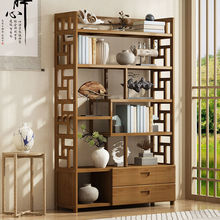 博古架实木中式家具摆件多宝阁古董架展示柜茶叶架置物架仿古书柜