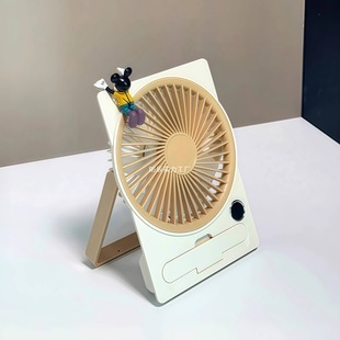 Card Fan Desktop Office Silent 2025 New Student Class USB Small Portable Mobile Phone Holder