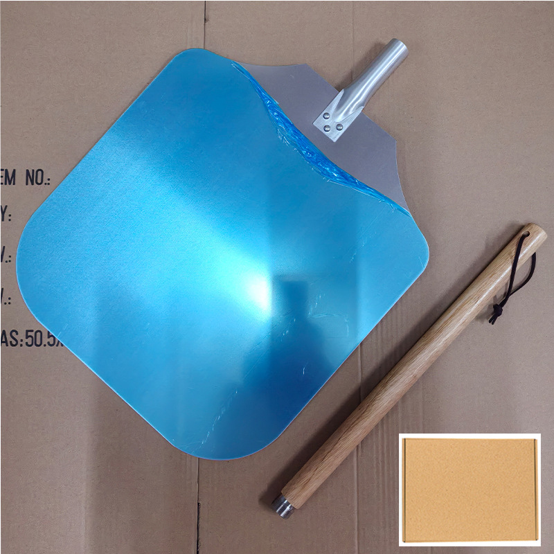 Pala de pizza de stock del fabricante, pala de aluminio, pala de pastel, mango de madera desmontable, fuga 12/14/16 pulgadas, transferencia de horneado, pala de pizza image 32