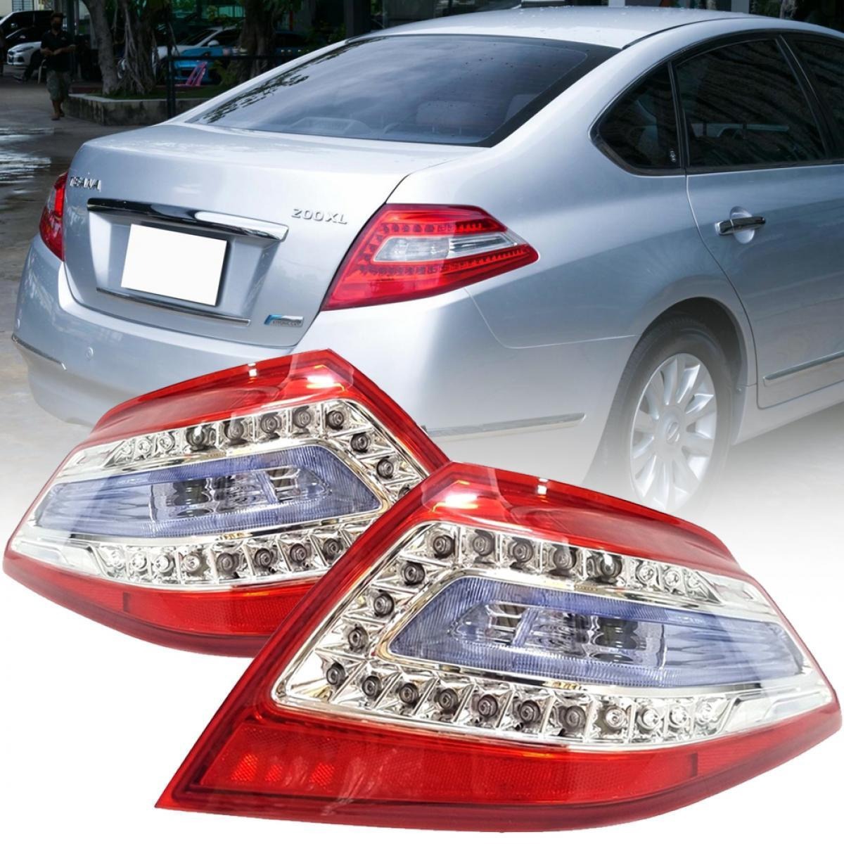 Aplicable a 11 - 12 años de Nissan Tian Soná conjunto de luz trasera, freno izquierdo y derecho hacia atrás, campana de luz trasera, faro trasero