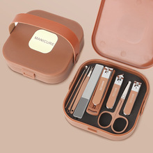 跨境手提盒8件套指甲刀套装防飞溅指甲剪便携美甲工具指甲钳套装