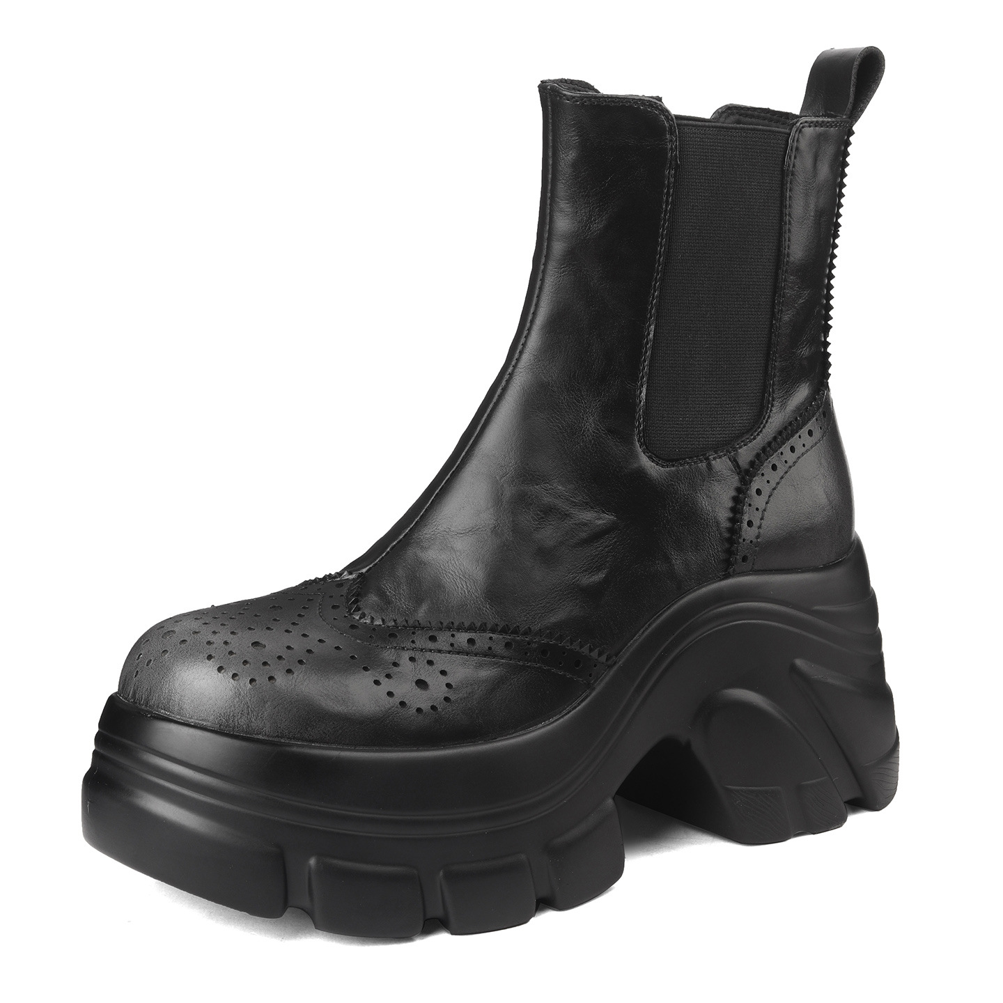 Giày boot Chelsea nữ cổ ngắn đế dày mũi tròn màu nâu cổ điển — Lớp lót nhung đen, Nhung nâu, Lớp lót đơn màu đen, Lớp lót đơn màu nâu