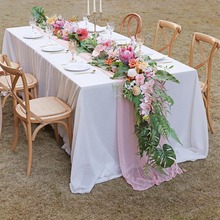 跨境仿真花长藤桌面壁橱室内派对聚会装饰户外篱笆装饰婚礼拱门批