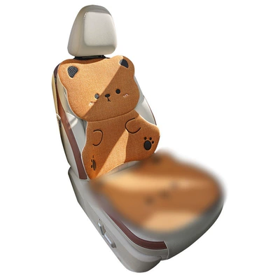 Seat cushion, seat cover | Rear Three-Piece Seat Cushion - three-dimensional-bear-brown-backrest