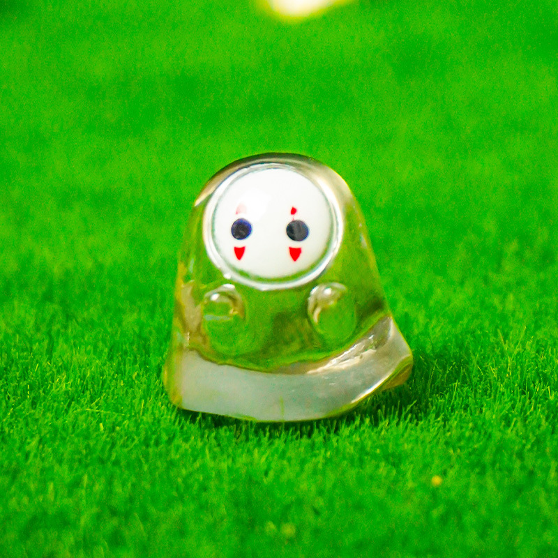 Cristal pequeño fantasma sin rostro masculino cráneo fantasma decoración Halloween fantasma niño decoración resina