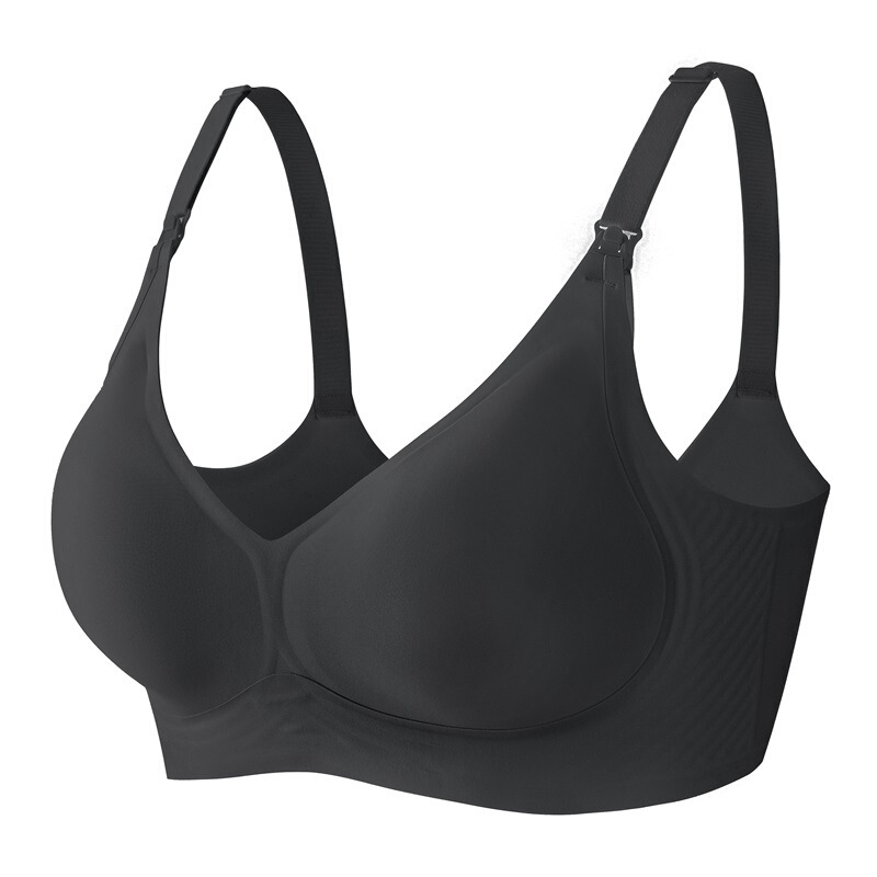シームレスソフトサポート産後授乳ブラジャー薄型プッシュアップたるみ防止授乳固定カップ巨乳リフトマタニティブラジャー|undefined