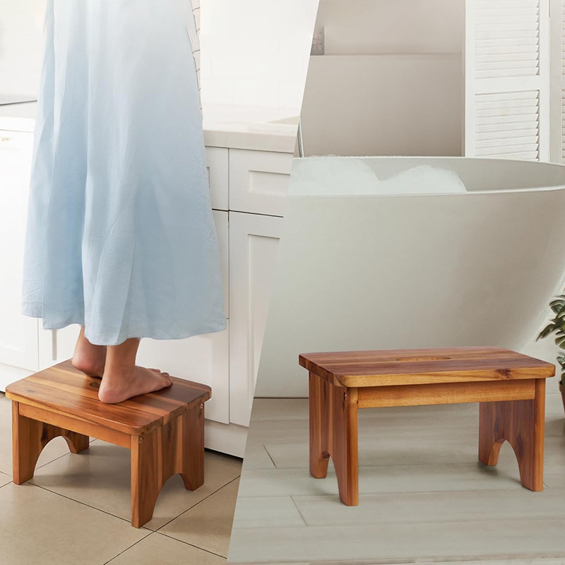 Reposapiés de madera hogar multifuncional taburete portátil cocina baño bebé taburete de seguridad de madera