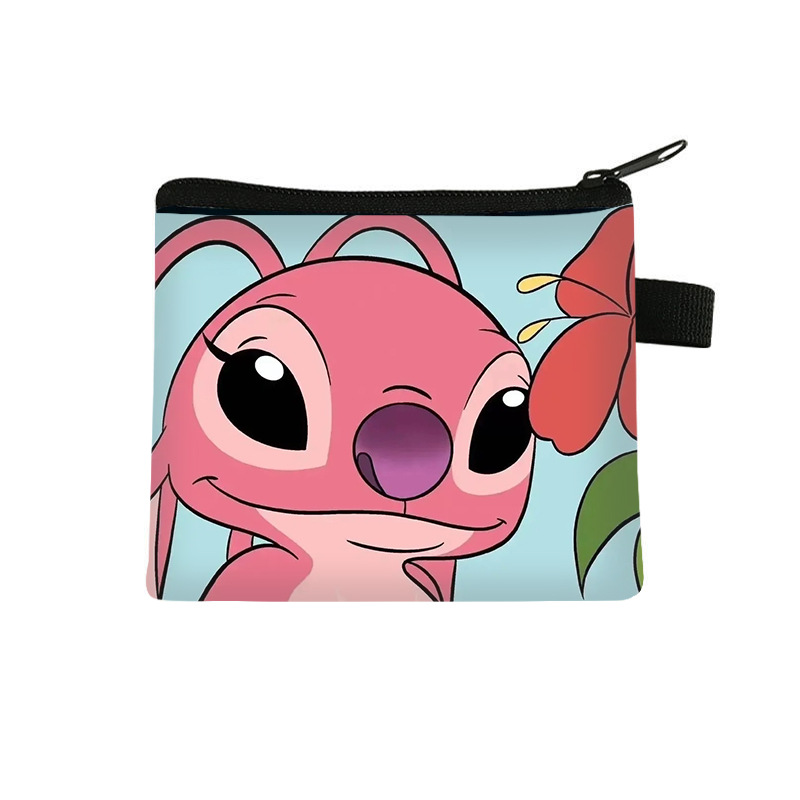 Monedero Infantil de Stitch, Popular en 2025, para Monedas, Llaves, Audífonos, Cartera de Poliéster con Dibujos Animados, Venta al Por Mayor