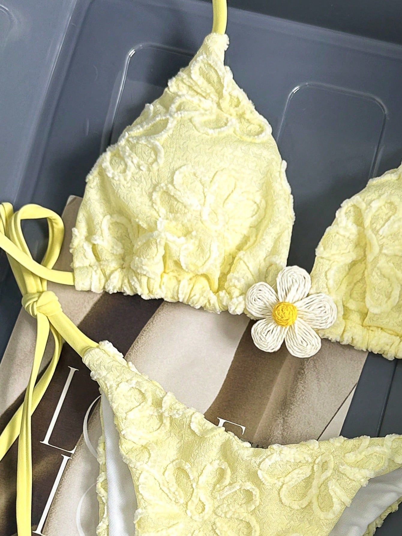 3D Floral Print Bikini Set Two-Piece Swimsuit For Women Sexy Beachwear Comfortable Fit_ecoleips.com