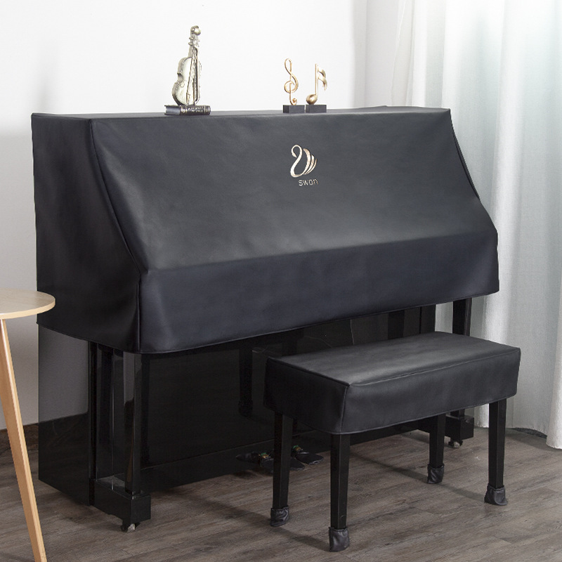 黑色简约凳罩布艺电钢琴罩全罩盖巾免洗钢琴防尘罩半罩罩布电钢琴