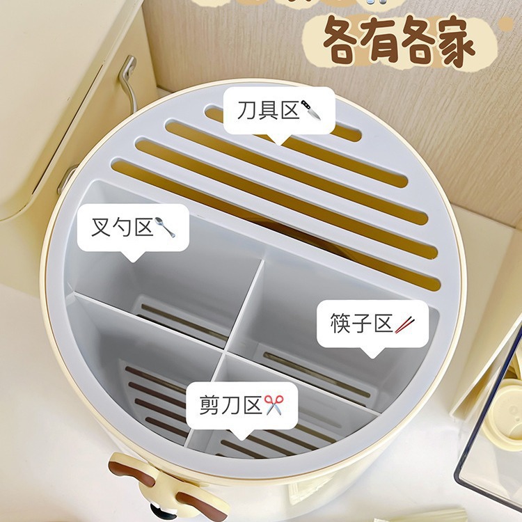 Caja de almacenamiento integrada para cuchillos rotativos de cocina, estante de almacenamiento de objetos doméstico, cubierta de palillos multifuncional, cuchillo de cocina, cuchillo de cocina, herramientas de cocina