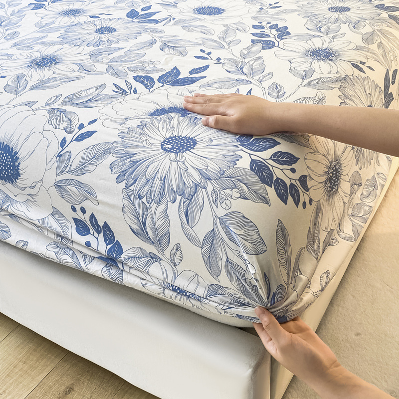Pure Cotton Fitted Sheet Single Piece 2026 New Model Bed Sheet Bed Cover Three-Piece Set Mattress Protector Dustproof Bed Cover for Girls