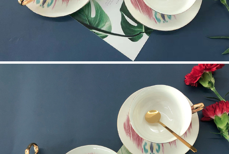 轻奢欧式骨瓷咖啡杯碟厂家批发