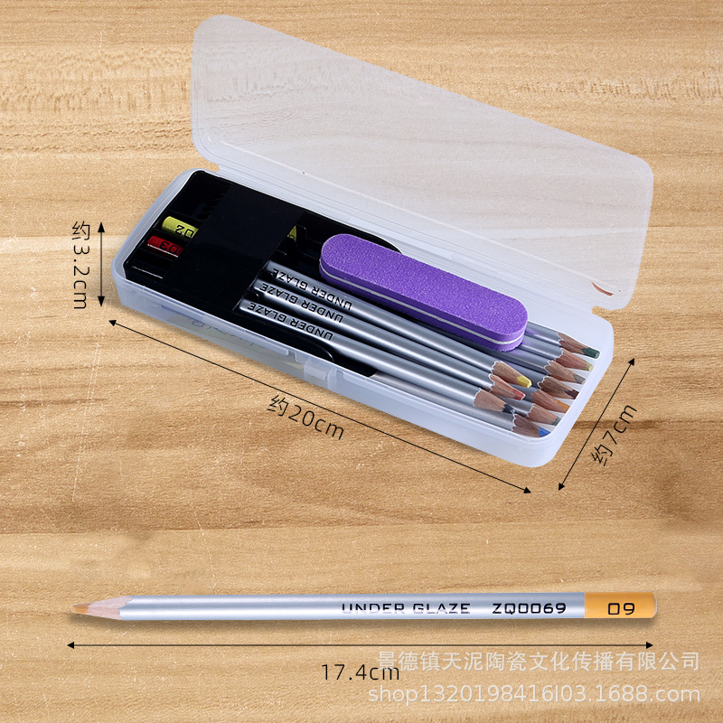 Lápiz de cerámica bajo vidriado de cerámica para niños pintura lápiz especial esmalte de cerámica color arte DIY estudiante llanura pluma en blanco