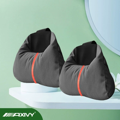 Headrest — Car Sports Seat Neck Support - 2axivy-second-generation-headrest-breathable-holes-carbon-black-red-strip
