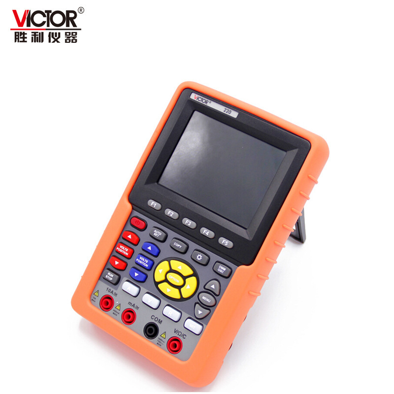 VICTOR胜利VC220数字荧光示波器 双通道示波器带USB 手持式示波器