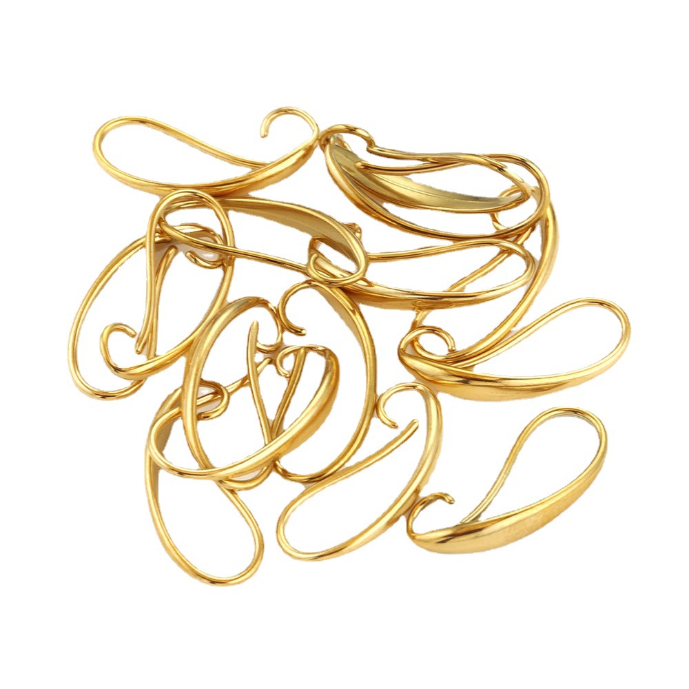 ステンレス鋳造耳フックソフトイヤリングはチタン鋼欧米で流行しているDIYアクセサリーの手作りを調節できる