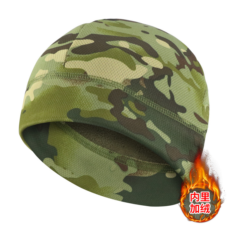 Sombrero cálido de invierno, capucha gruesa, ciclismo al aire libre, máscara a prueba de viento, camuflaje, sombrero a prueba de frío para hombre, casco, forro polar, calor