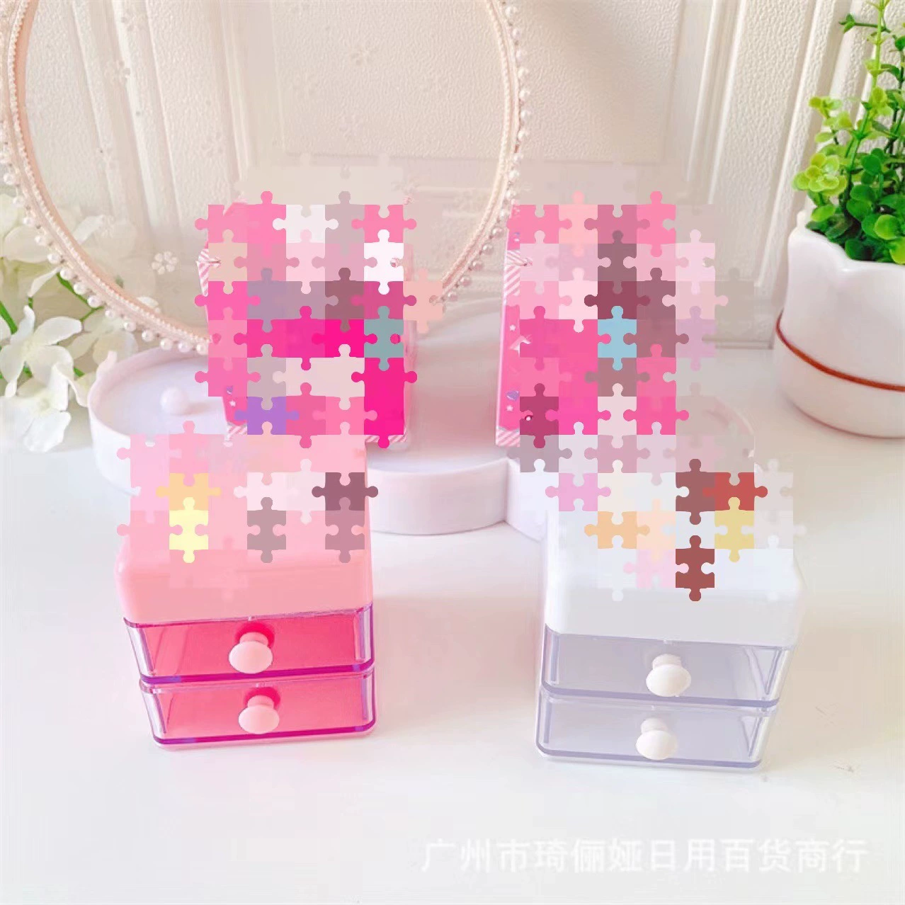 Кей кошка двойной ящик Настольный ящик для хранения коробка ювелирных изделий источник завод