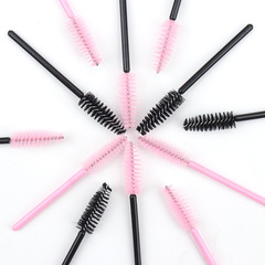 Wholesale false eyelash grafting brushes, disposable eyebrow brushes, short handle eyelash brushes, plastic rods, nylon brushes, beauty makeup tools