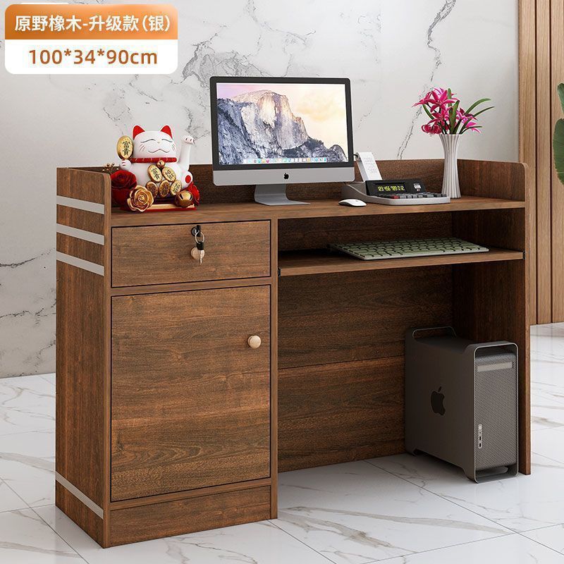 简约现代收银台接待台柜台店铺小型公司前台服装店超市迎宾吧台桌|undefined