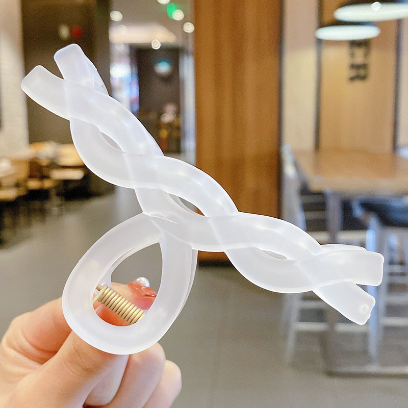 Corea del Sur ins horquilla cuadrada clip de la Cabeza trasera agarre del pelo estilo coreano elegante clip de pelo grande baño updo clip de tiburón