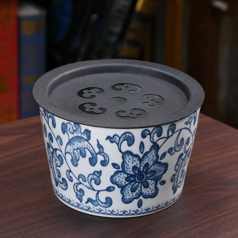 Large Ceramic Tea Residue Container for Home Use, Tabletop Water Basin, Tea Water Tank, Waste Water Bucket, Kung Fu Tea Cup Washer with Filter
