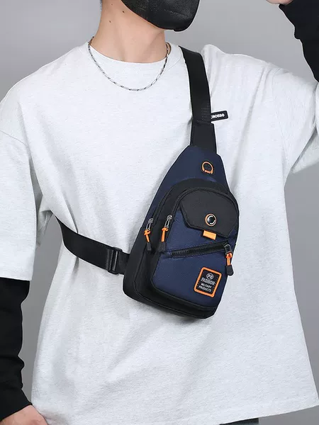 Men's Business Chest Bag Multi-layer Single-shoulder Crossbody Backpack 2025 New Fashionable Portable Wear-resistant Backpack