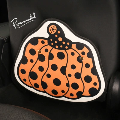 Pumpkin cute chair back anti-kick cushion car seat chair back anti-fouling cushion anti-dirty cushion chair back pocket suspension type