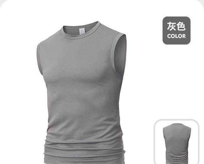 Maratón transfronterizo de tamaño europeo transpirable helado sin mangas camiseta personalizada ligera y cómoda chaleco de fitness deportivo