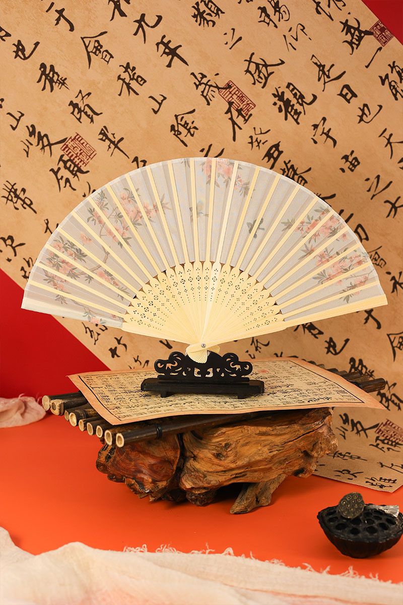 夏天扇子古风扇子折叠扇子古风折扇汉服扇新中式女扇舞蹈扇小扇子详情3