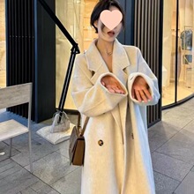 燕麦色羽绒服内胆双排扣羊毛大衣2025秋冬新款今年流行毛呢外套女