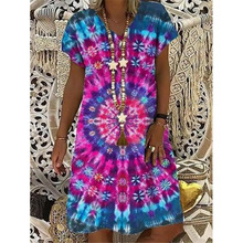 2025新款亚马逊跨境复古风女装气质个性夏季V领时尚裙欧美中长裙