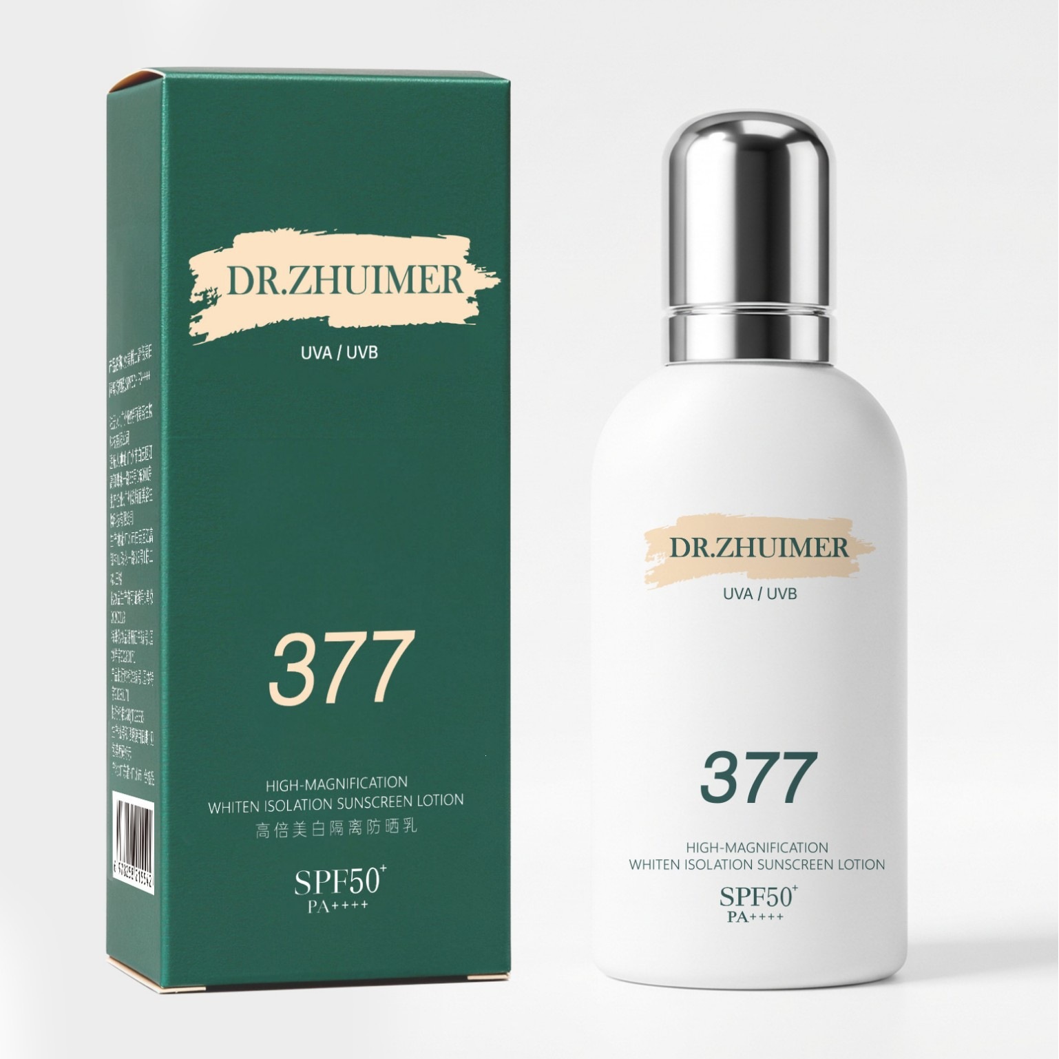 377 blanqueamiento, eliminación de manchas, protección solar, estudiantes universitarios anti-UV, impermeable, anti-transpiración, refrescante, no grasa, crema de aislamiento de la piel