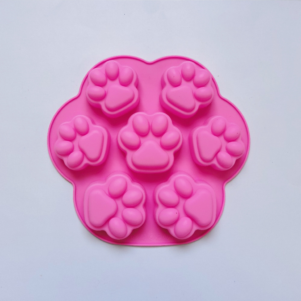 Silicone 7 garras de gato 230 molde de chocolate helado gelatina pudín jabon molde de pastel herramientas de horneado