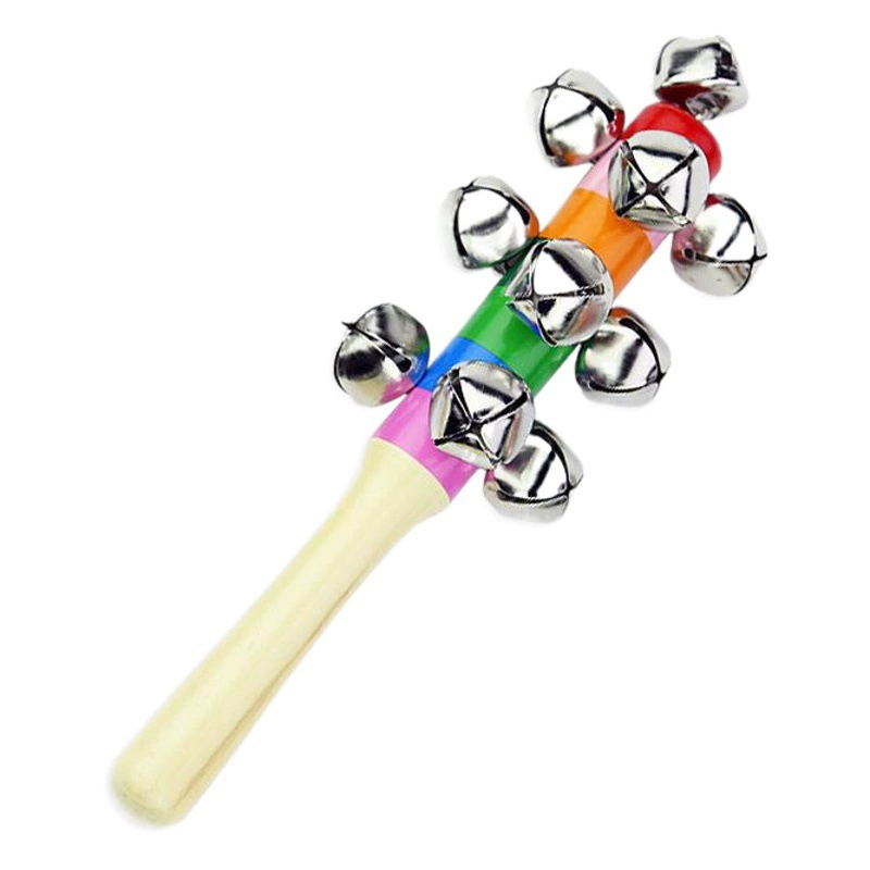 Красочные погремушки детские развивающие игрушки Радужная погремушка цветная погремушка детские учебные пособия для раннего образования оптом