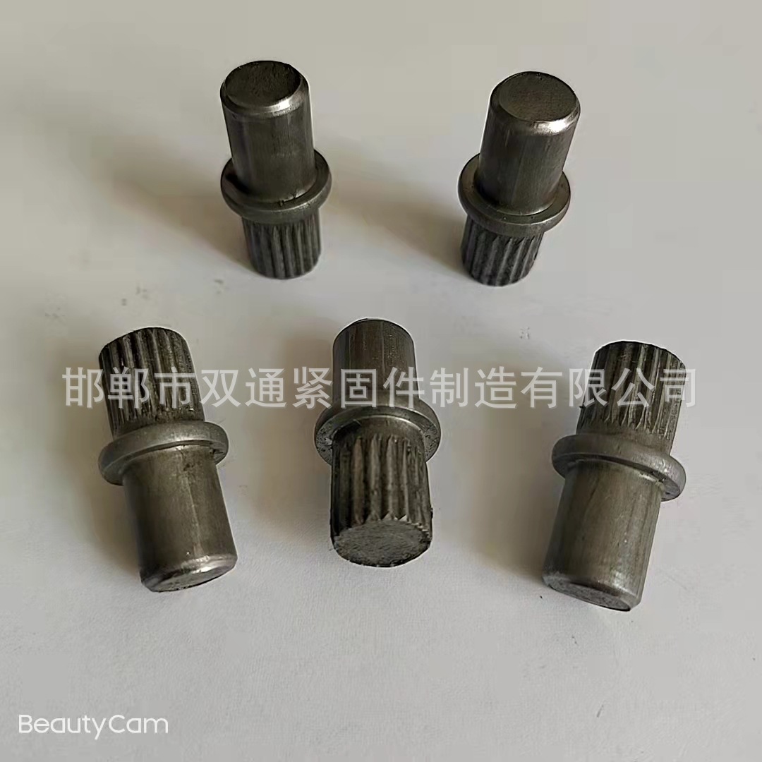 多工位冷镦非标螺栓异型件 直纹网纹注塑异型螺栓 注塑预埋冷镦件