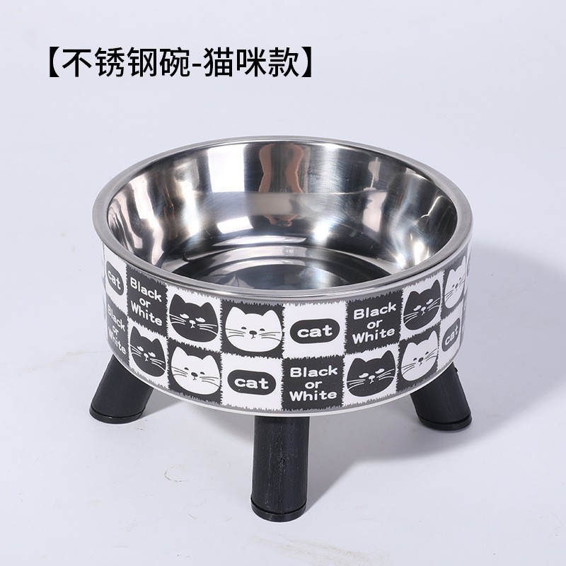 オリジナル猫ボウル転倒防止鉄製ハイフットダブルボウル猫ウォーターディスペンサーペットボウルフィーダーペット用品卸売|undefined
