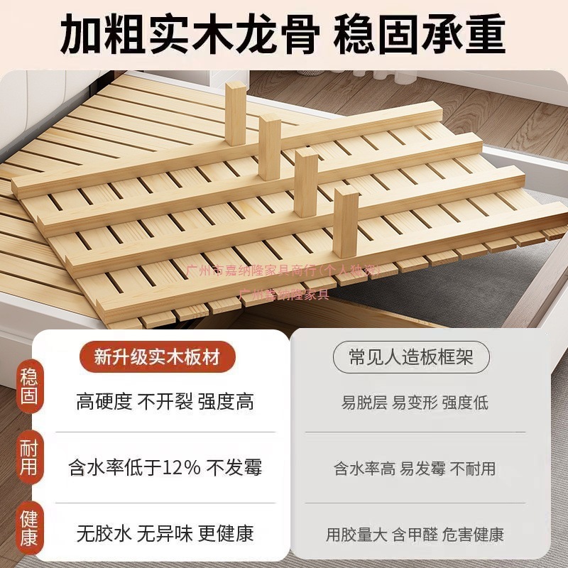 床实木床现代简约主卧1.5米轻奢家用双人床软包1.2经济型单人床架|undefined