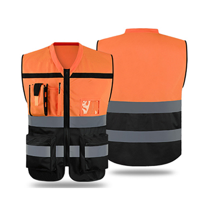 Construcción de construcción de tráfico chaleco de seguridad chaleco chaleco de trabajo chaleco de higiene ambiental chaqueta de ciclismo logotipo impresa