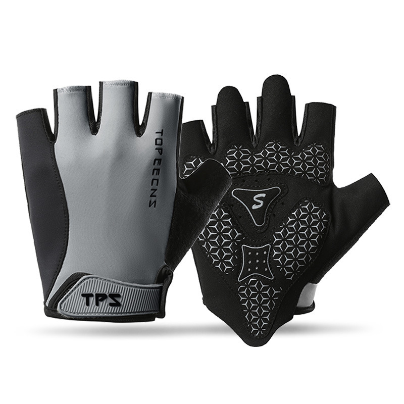 Guantes deportivos y de fitness para hombre, ejercicio de dominadas, barra horizontal antideslizante, medio dedo, guantes de ciclismo y montañismo para hombre