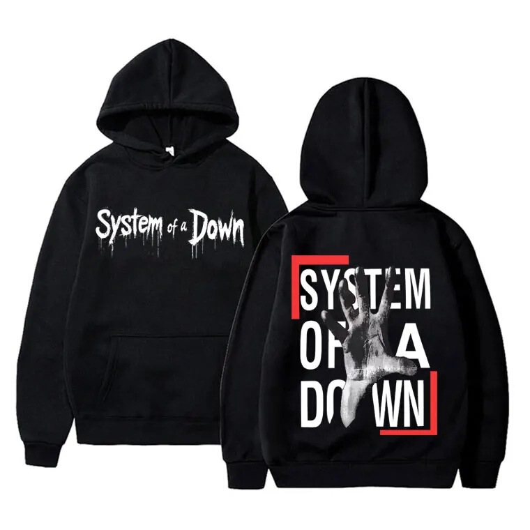 System of a down Double-Sided Printed Sweatshirt for Men and Women, Rock Retro Sweatshirt for Men, 90S Style
