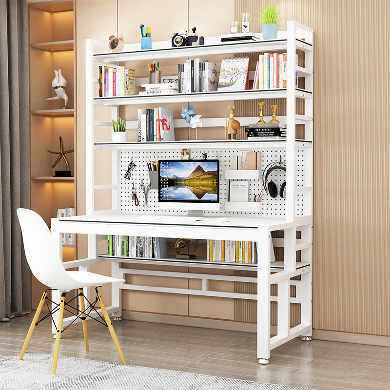 Computer Desk Desktop Home E-Sports Table Simple Office Desk Hole Board Bedroom Student Bookshelf Table Integrated Study Table