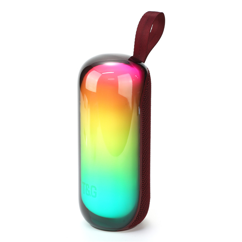 Transfronterizo TG448 mini altavoz bluetooth RGB alto valor de luz de color tela al aire libre tarjeta portátil sonido bluetooth