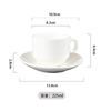 Ceramic Pure White Coffee Cup Bring Spoon Cafe Coffee Household Office Bringing Disc Advertising Cup Print LOGO