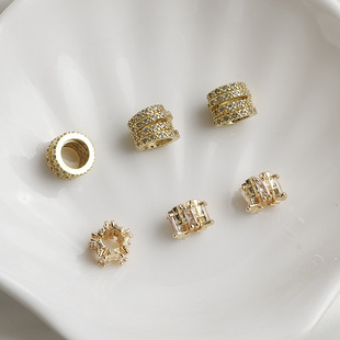 14K����ɫ�ݷ��ʯ���δ���� ��Ҏ�t�ݼy������� diy�Ʒ���