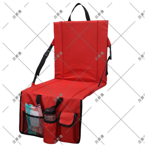 Amazon New Outdoor Tri-Fold Camp Chair Beach Chair Portable Stadium Cushion Waterproof and Logo Printable