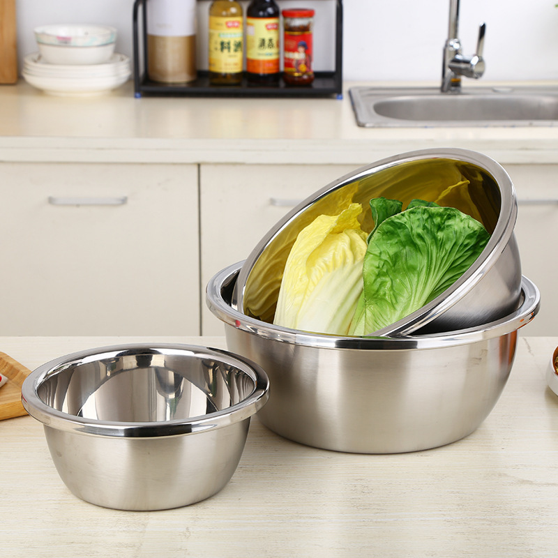 Diyou Stainless Steel Non-magnetic Thickened Large Backside European Style Flavor Bucket Basin Soup Basin Kitchen Vegetable Washing Basin Hair Basin Egg Beating Basin Diyou Stainless Steel Non-magnetic Thickened Large Backside European Style Flavor Bucket Basin Soup Basin Kitchen Vegetable Washing Basin Hair Basin Egg Beating Basin