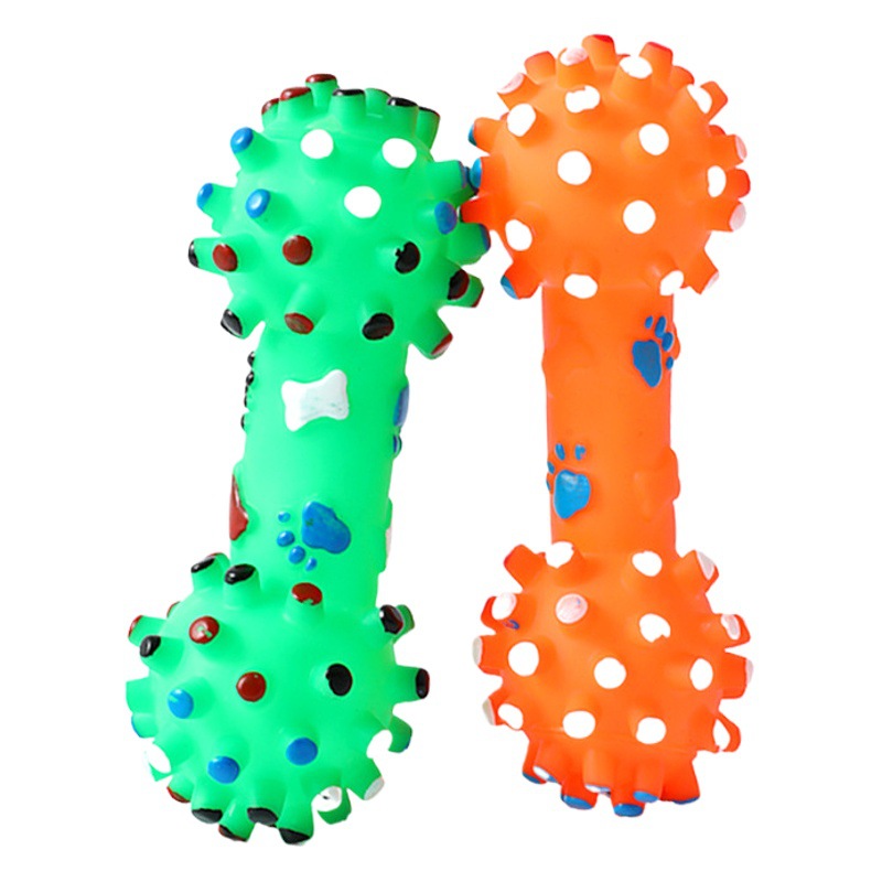 Sonido de Vinilo-hacer espina grande mancuerna 16,5 cm pipipipitao perro mascota hueso molar limpieza dental entrenamiento perro juguete
