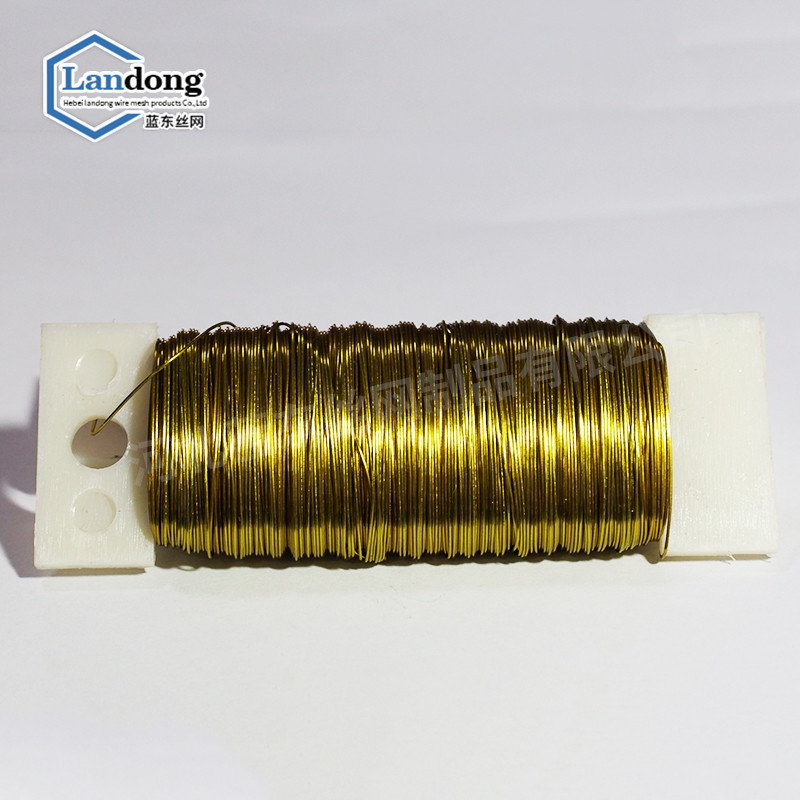 金色工艺品彩色捆扎丝小轴丝编织装饰品丝手工花艺铁丝玫瑰假花杆